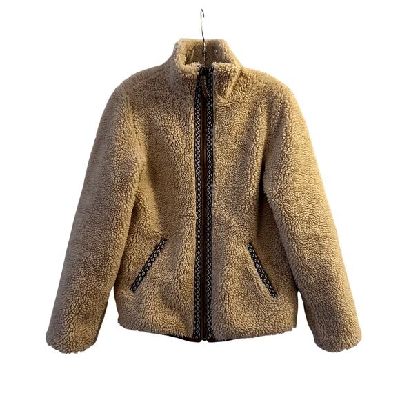 Faherty Ashbury Fleece Sherpa Jacket Geometric Aztec Design size M - Picture 2 of 5